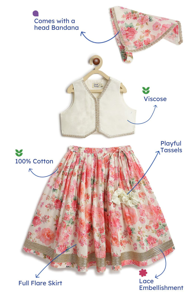 Gulaabo Lehenga Set with Bandana