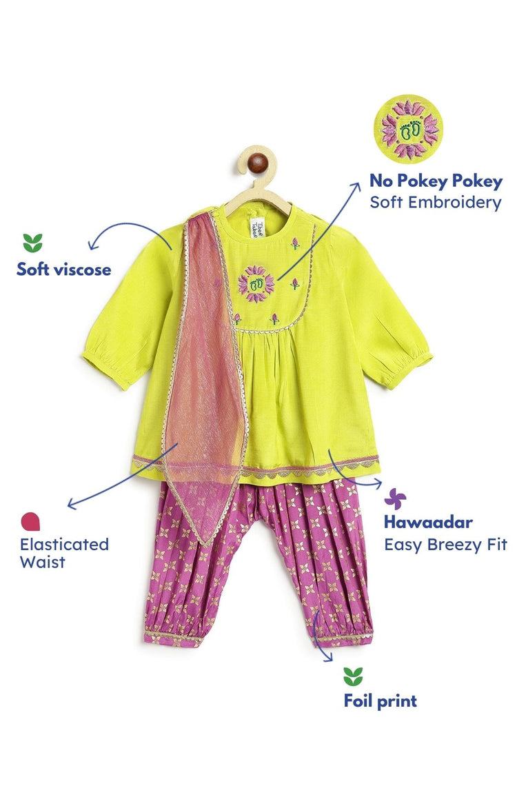 Laxmi Charan Suit Set - Green