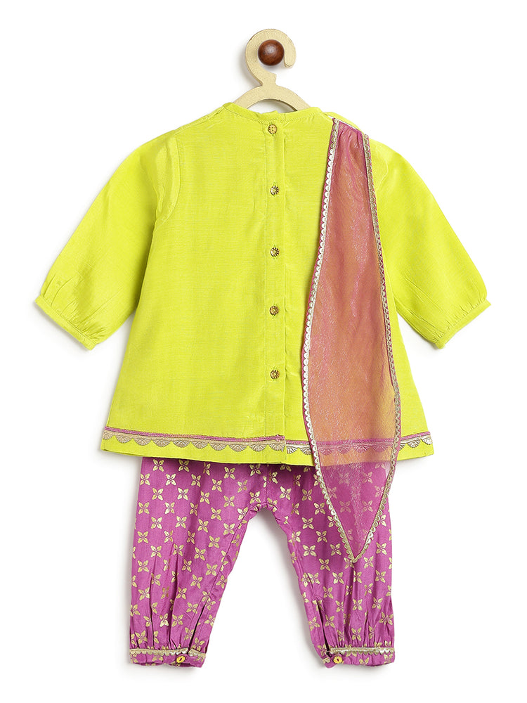 Laxmi Charan Suit Set - Green