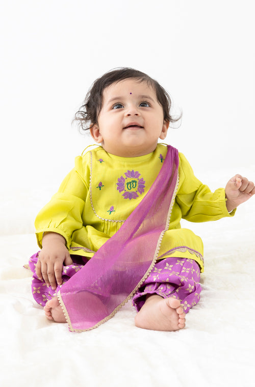 Laxmi Charan Suit Set - Green