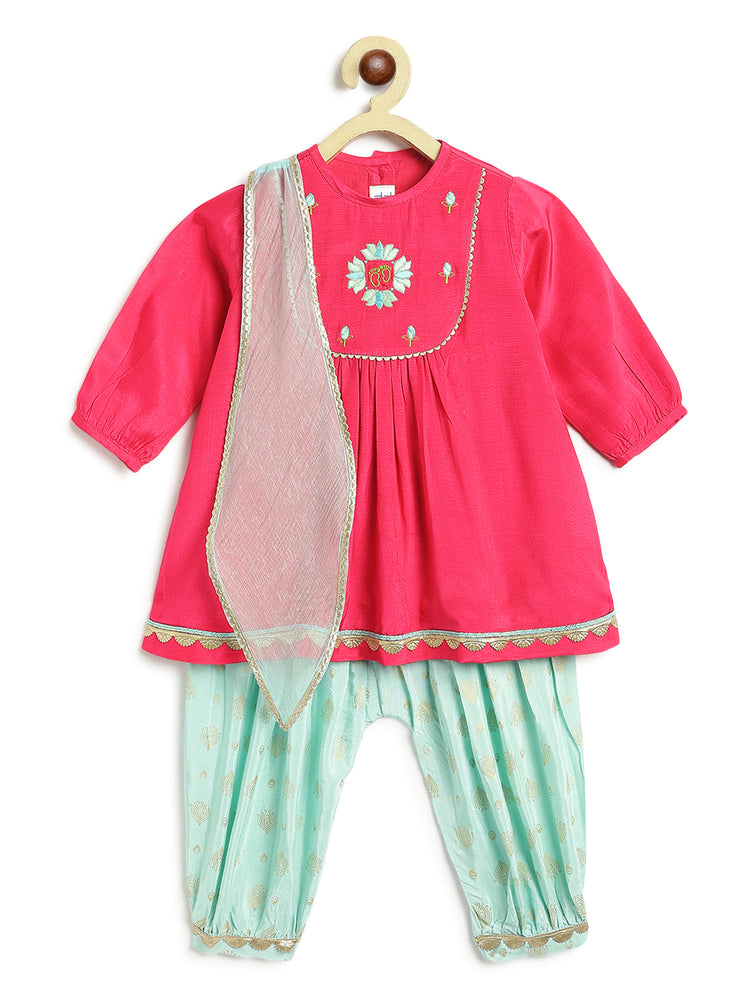 Laxmi Charan Suit Set - Pink