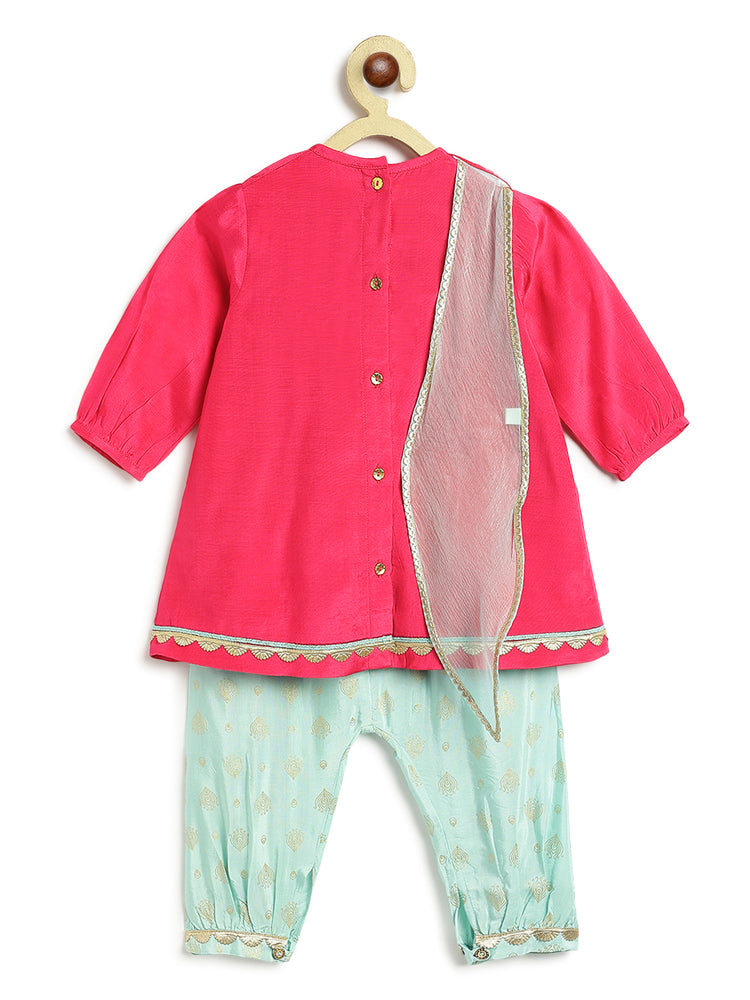 Laxmi Charan Suit Set - Pink