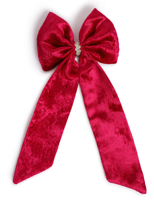Roza Bow Clip - Pink