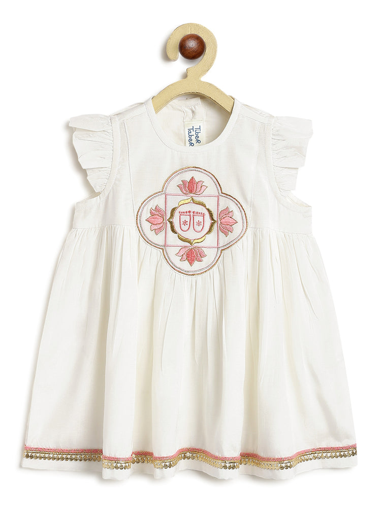 Laxmi Charan Suit Set - White