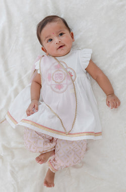 Laxmi Charan Suit Set - White