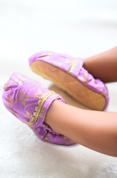 Tiny Treasure Booties & Mittens- Purple