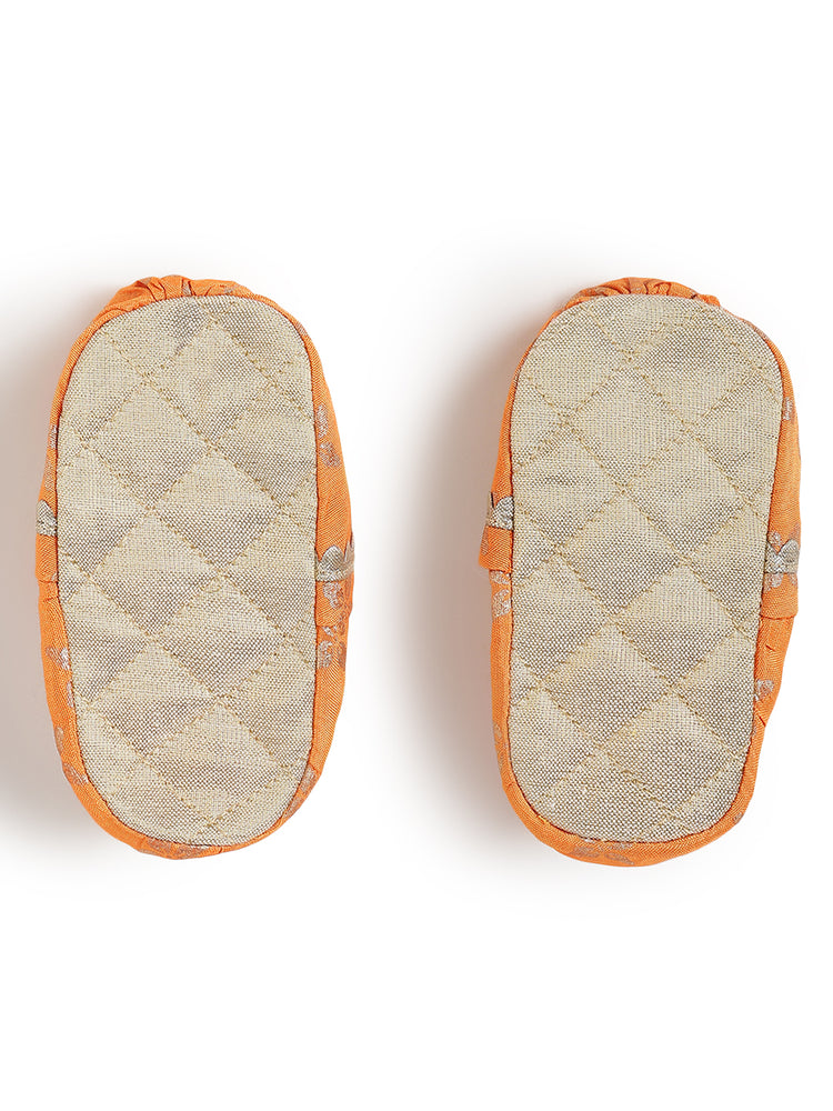 Tiny Treasure Booties & Mittens- Orange