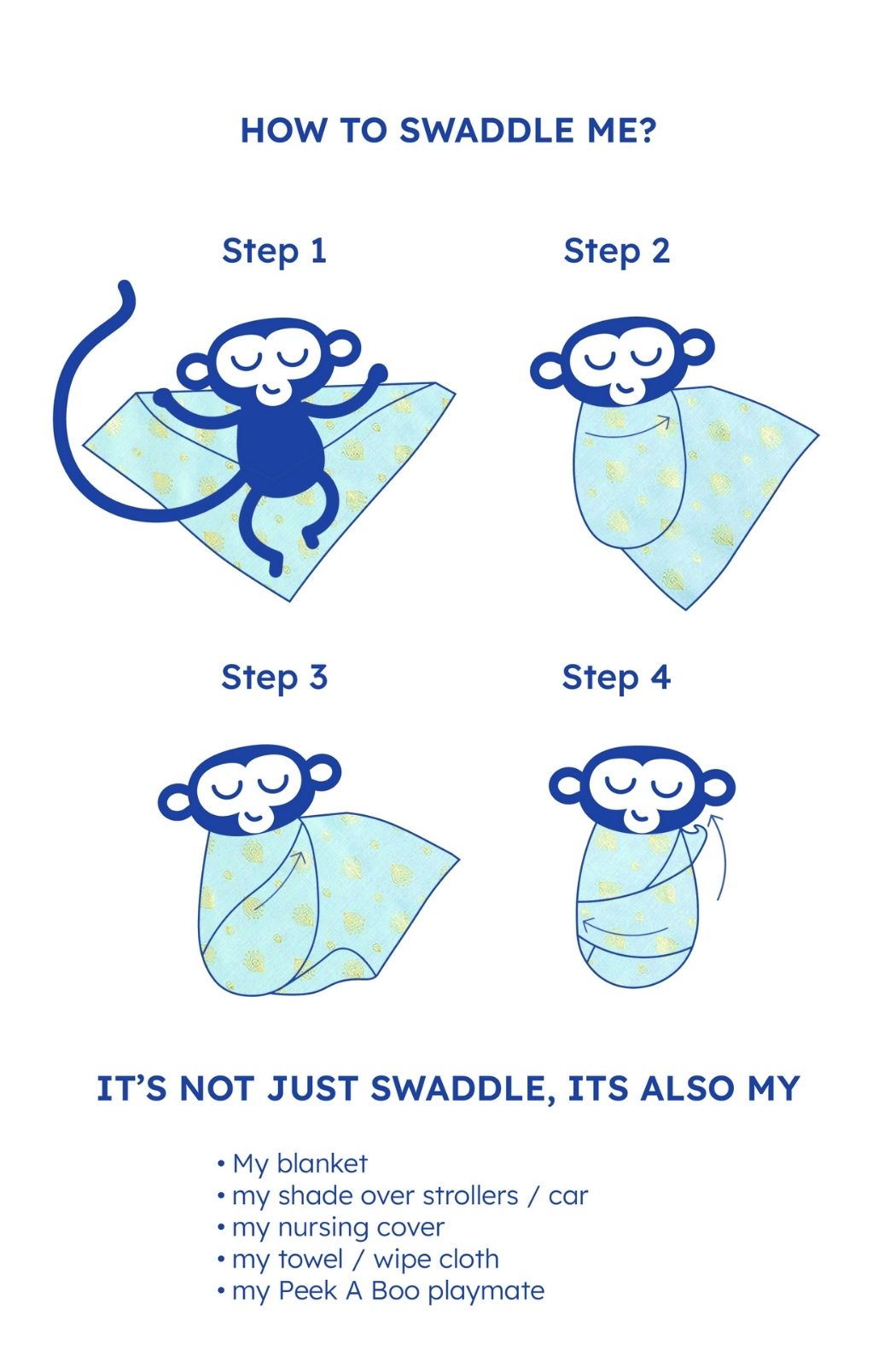 Morpankh Blue Swaddle