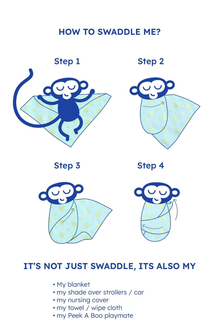 Morpankh Blue Swaddle