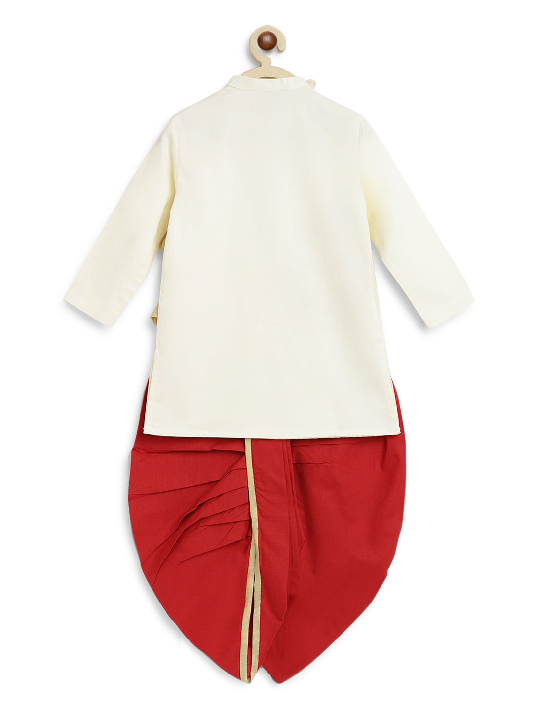 Boy Ganesha Kurta Set - Cream