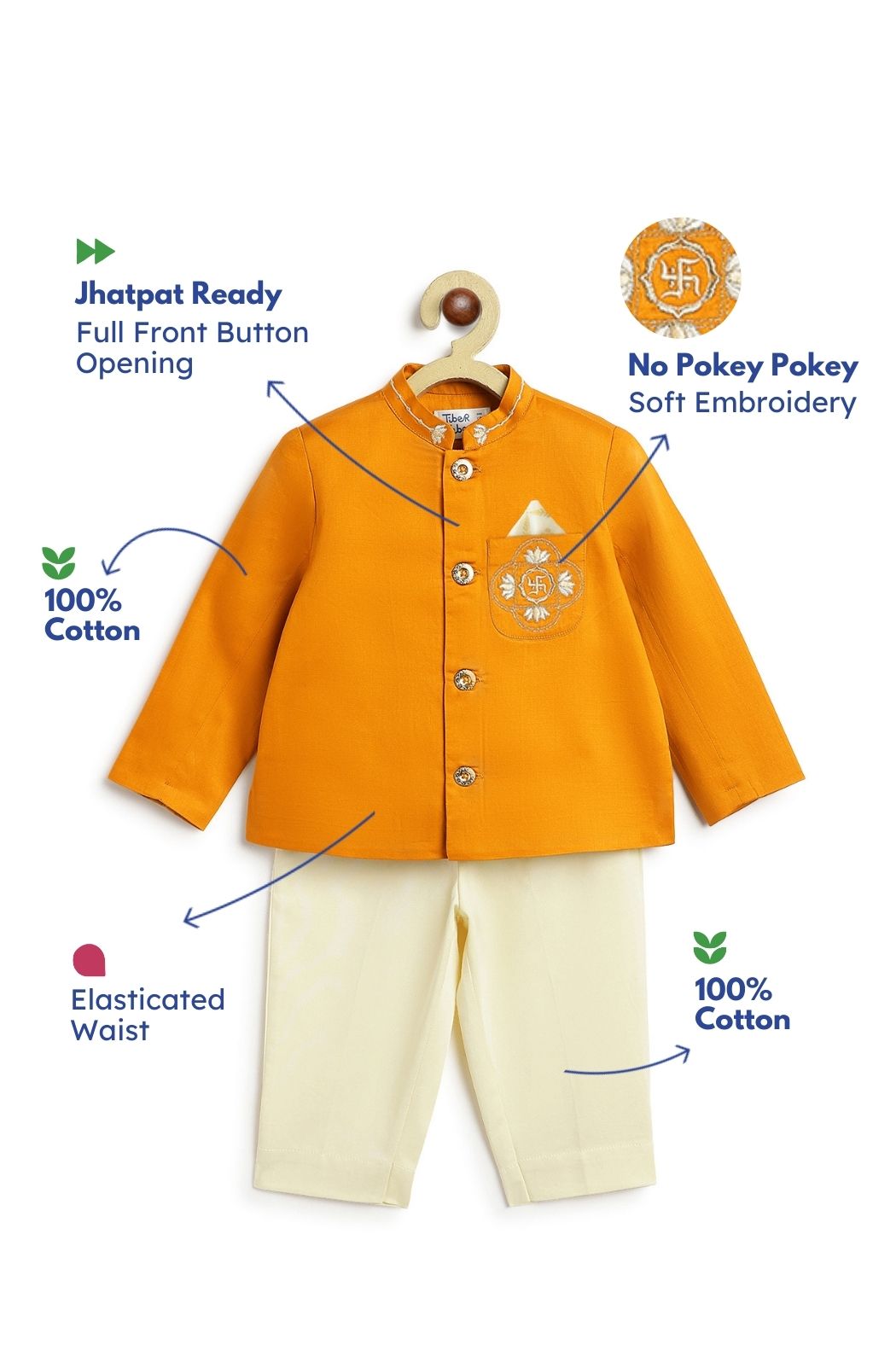 Aashirwaad Bandhgala Pant Set - Yellow