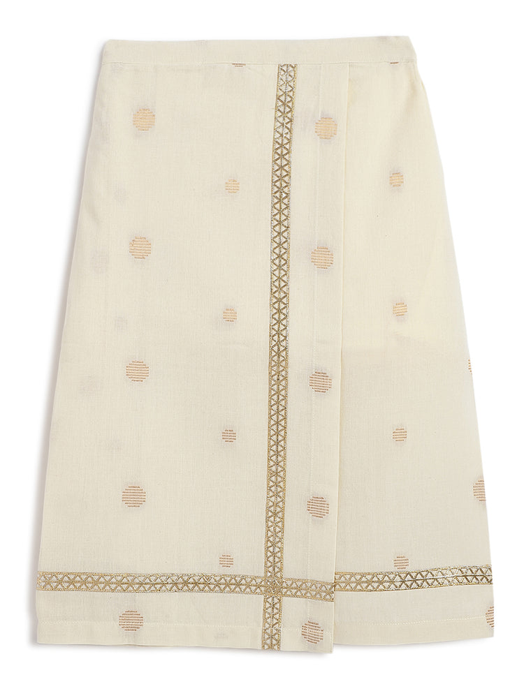 Polka Dot Solid Mundu