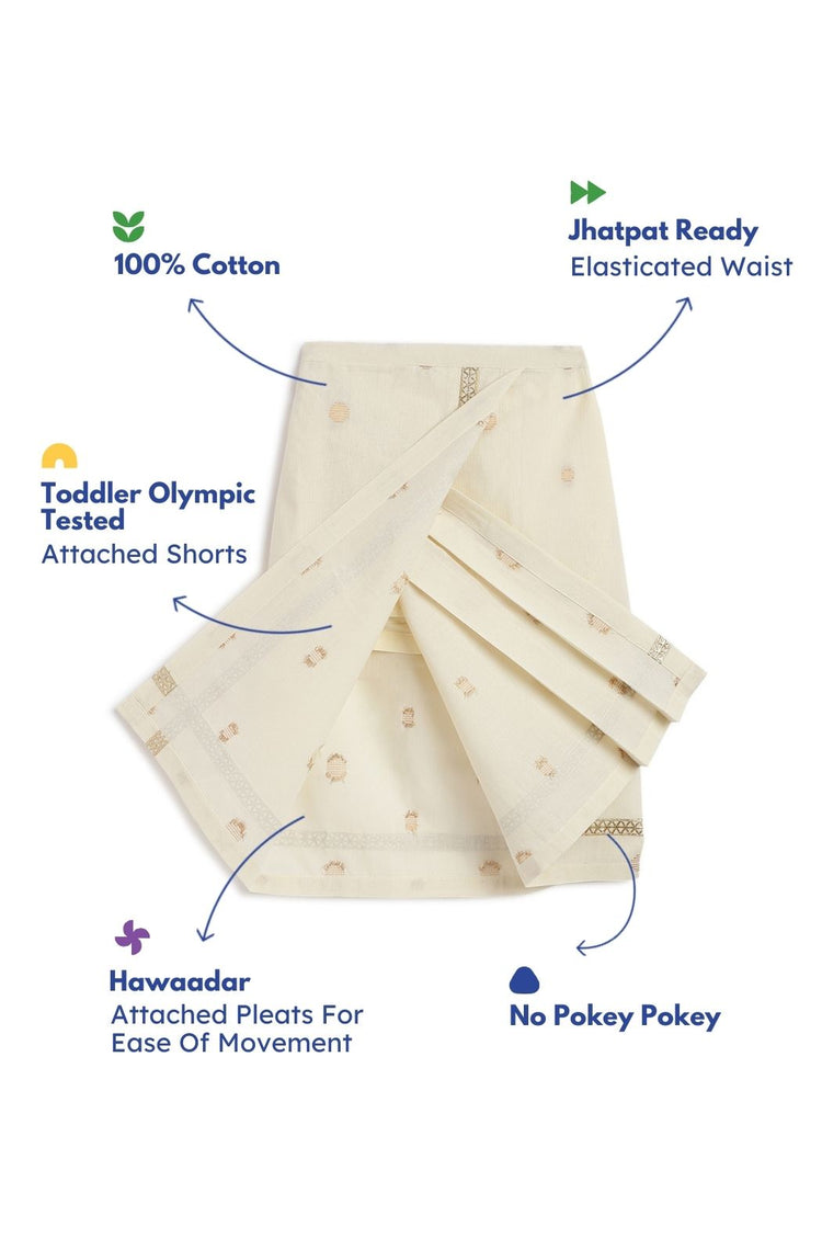 Polka Dot Solid Mundu