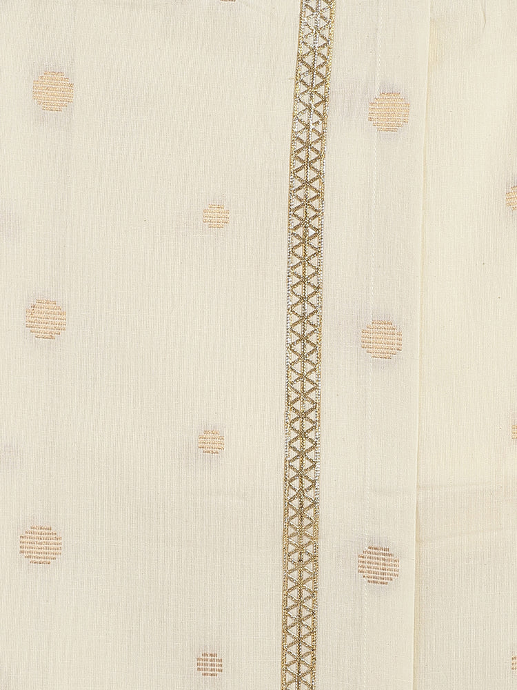 Polka Dot Solid Mundu