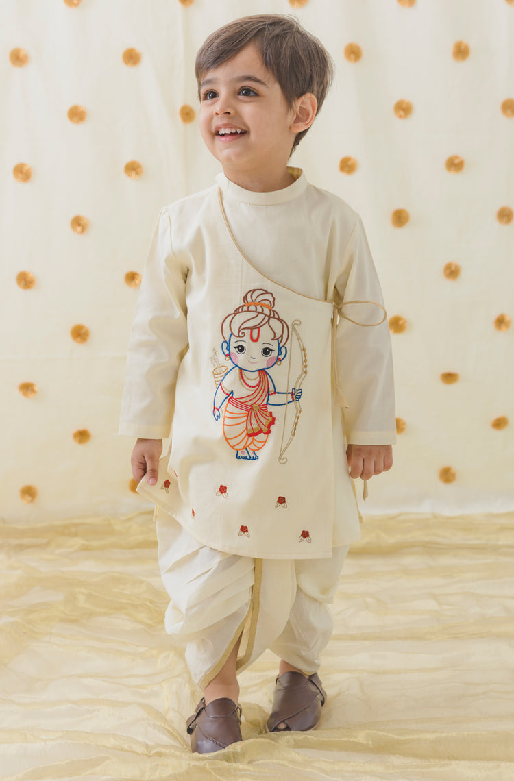 Ram Lalla Dhoti Kurta Set Cream – Tiber Taber Kids