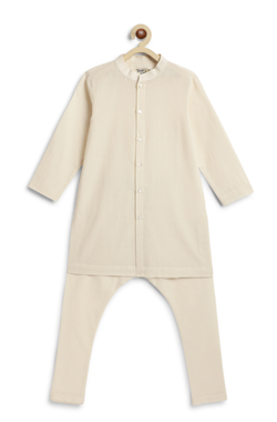 Classic Nawab Kurta Set - Cream