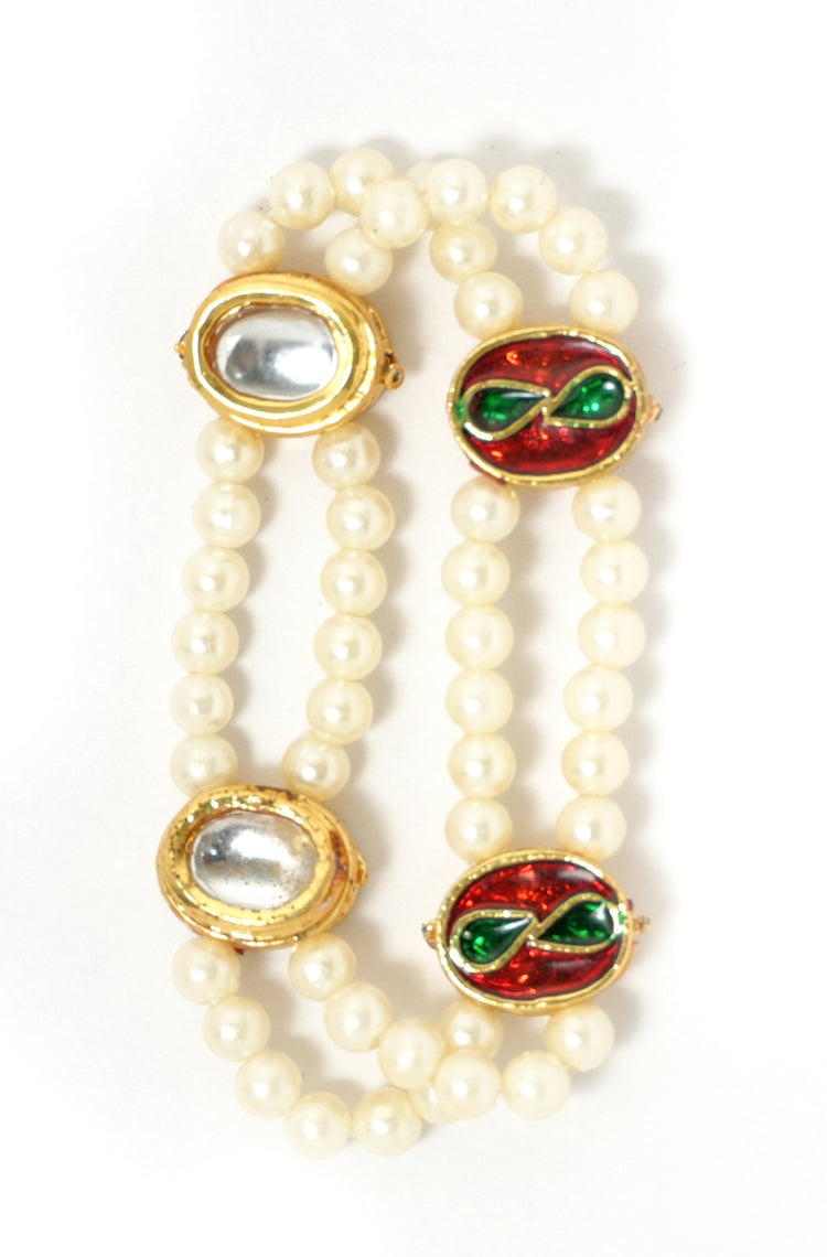 Pearl Kundan Bracelet