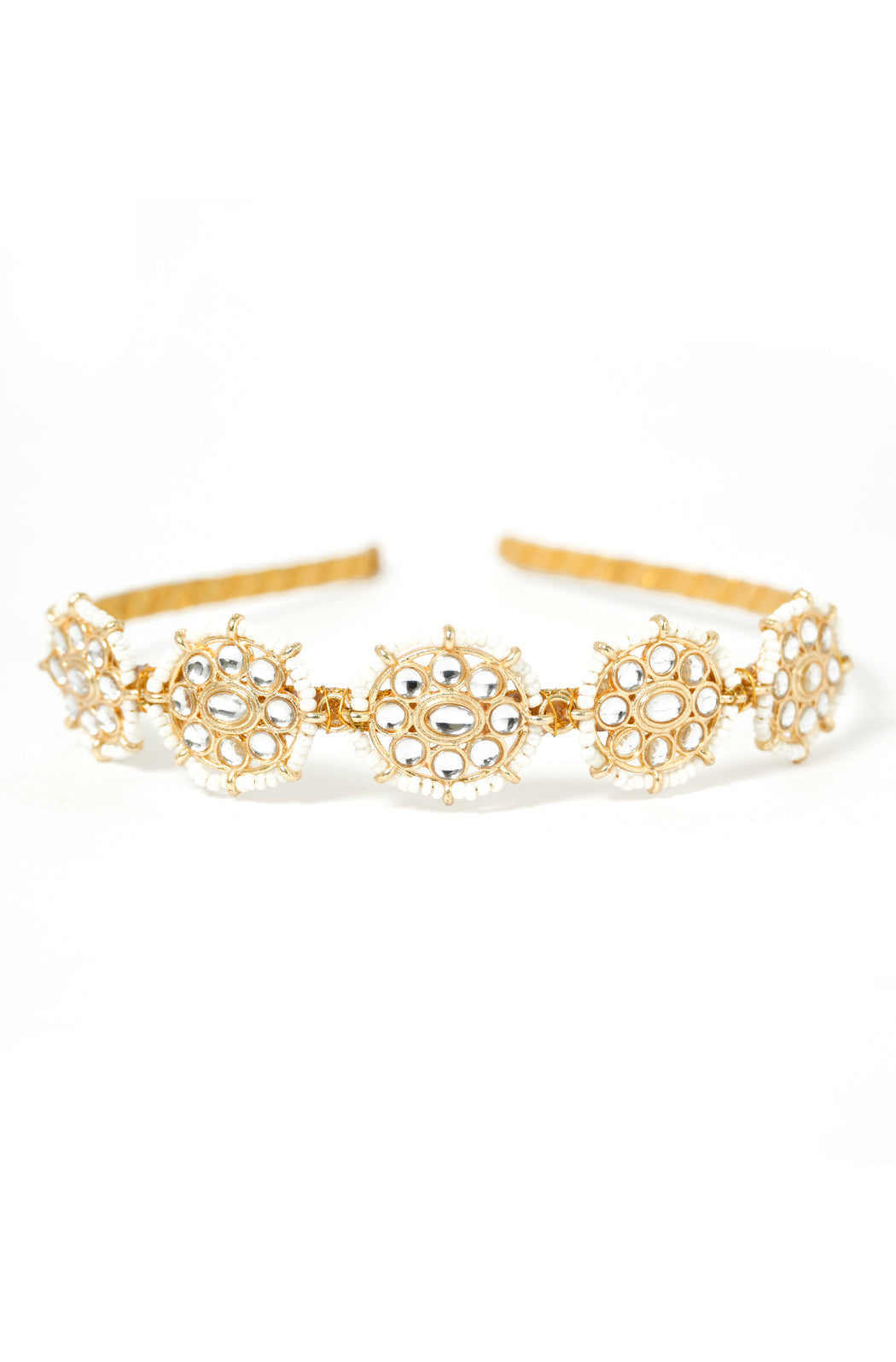 Pearl Shine Kundan Headband