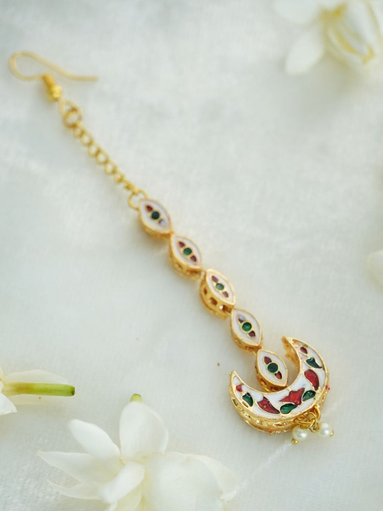 Kundan Crescent Maangtika