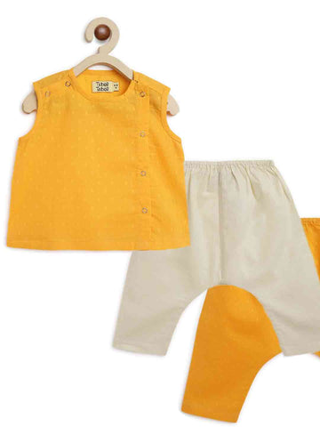 Unisex Jhabla Set Yellow by Tiber Taber Kids