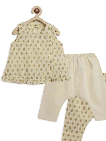 Girls Jhabla Cream Buta by Tiber Taber Kids