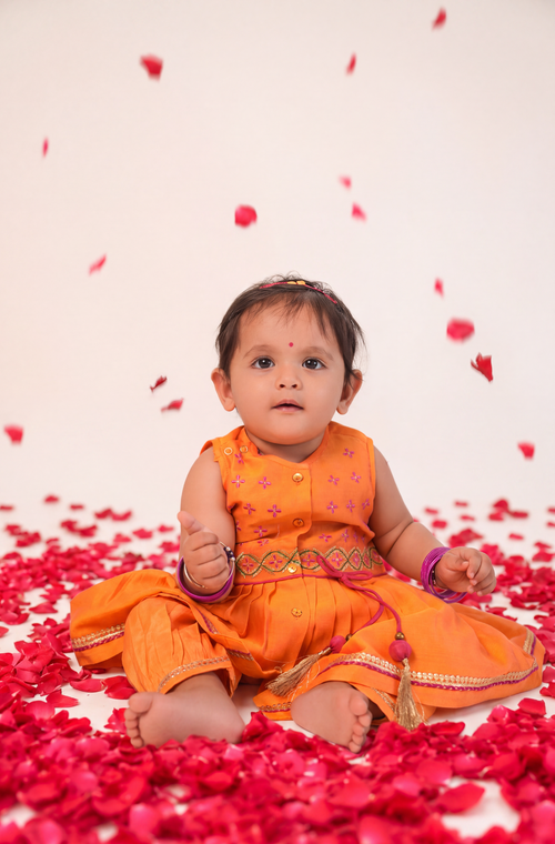 Aangan Angrakha Set- Orange