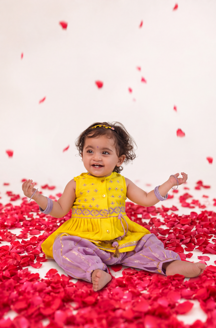 Aangan Angrakha Set- Yellow