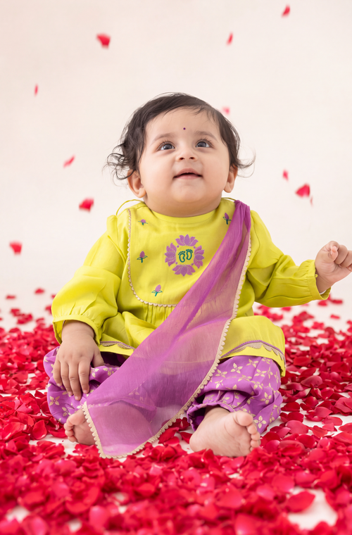 Laxmi Charan Suit Set - Green