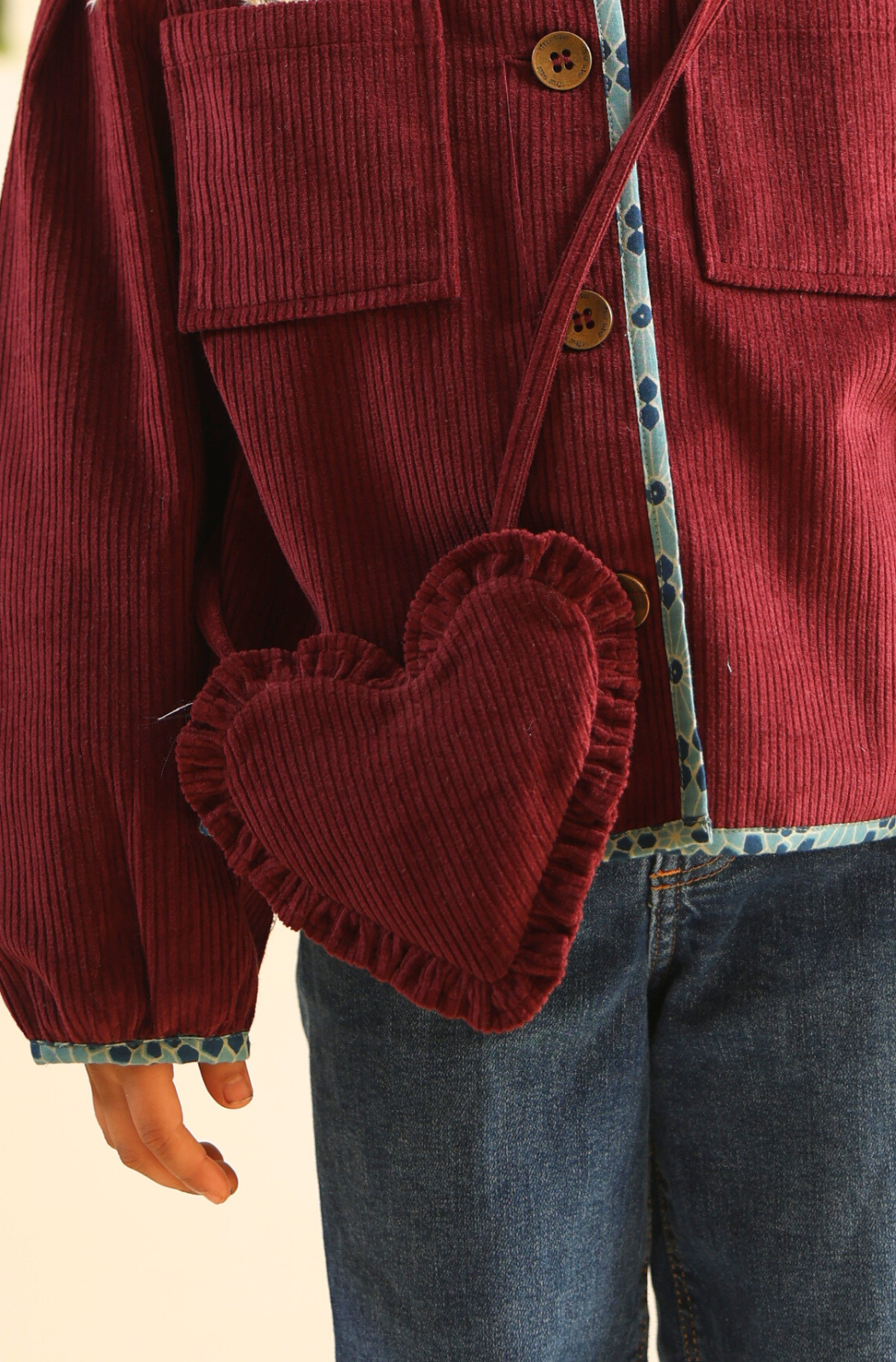 Phoebe Heart Bag - Maroon