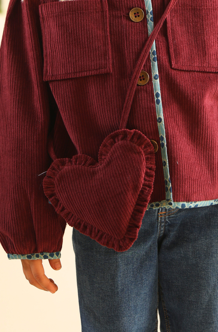 Phoebe Heart Bag - Maroon