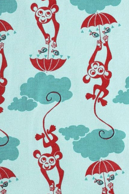 Buy Girl Blue Monkey Top by Tiber Taber Kids