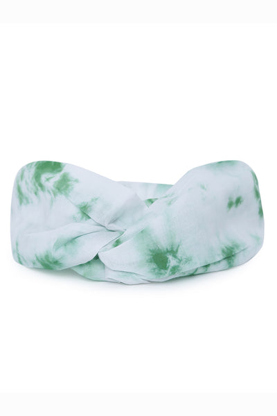 Buy Headband Green Tie Dye Twist Knot by Tiber Taber Kids