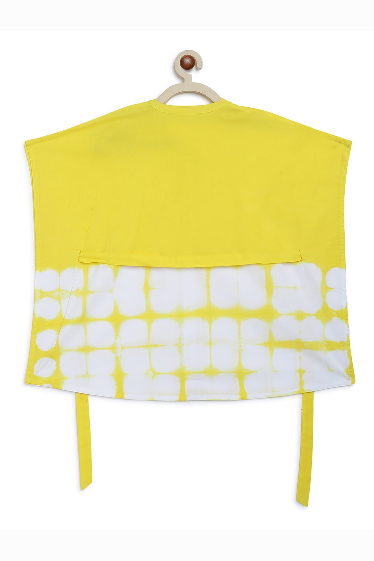 Shop Girls Kaftan Dress Yellow Tie Dye Clamp by Tiber Taber Kids