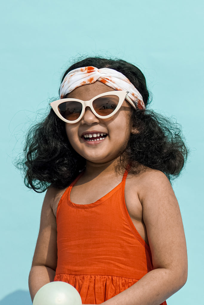 Headband Orange Tie Dye Twist Knot by Tiber Taber Kids