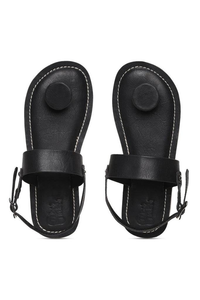 Boys Black Circle Grip Sandal by Tiber Taber Kids