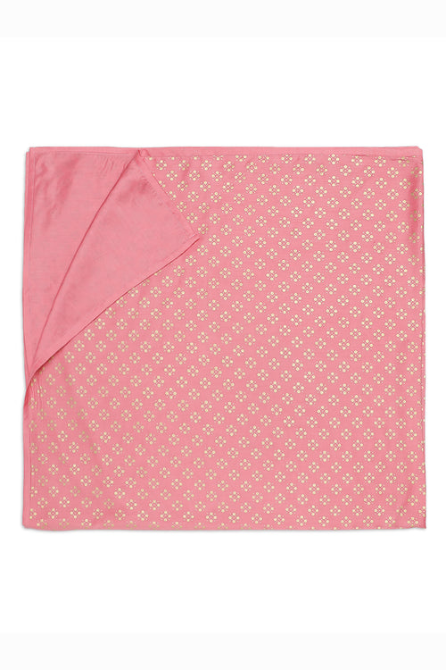 Baby Silk Pink Swaddle by Tiber Taber Kids