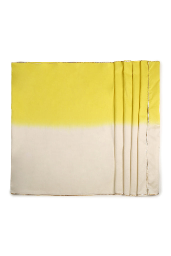 Buy Boy Pure Silk Chanderi Safa Ombre dyed- Yellow by Tiber Taber Kids