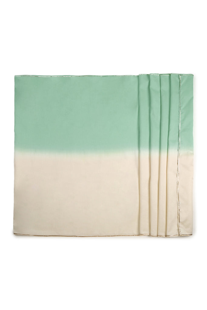 Buy Boy Pure Silk Chanderi Safa Ombre dyed- Green by Tiber Taber Kids