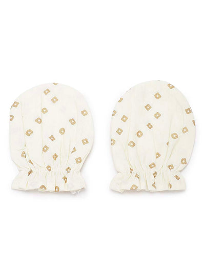Buy Baby Booties Mittens And Cap Set-Cream by Tiber Taber Kids
