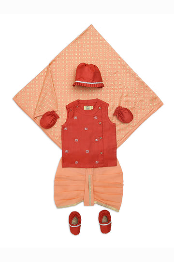 Baby Boy Jamna Set Red Mini Elephant by Tiber Taber Kids