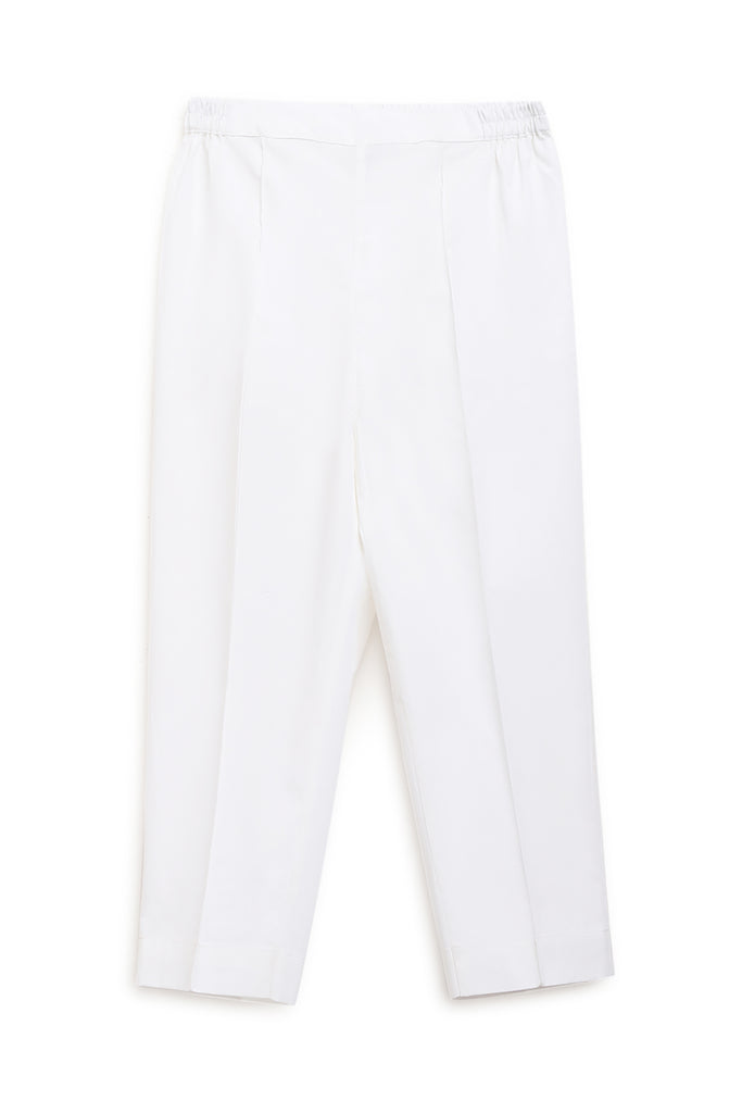 Boys Cotton Trousers - White by Tiber Taber Kids