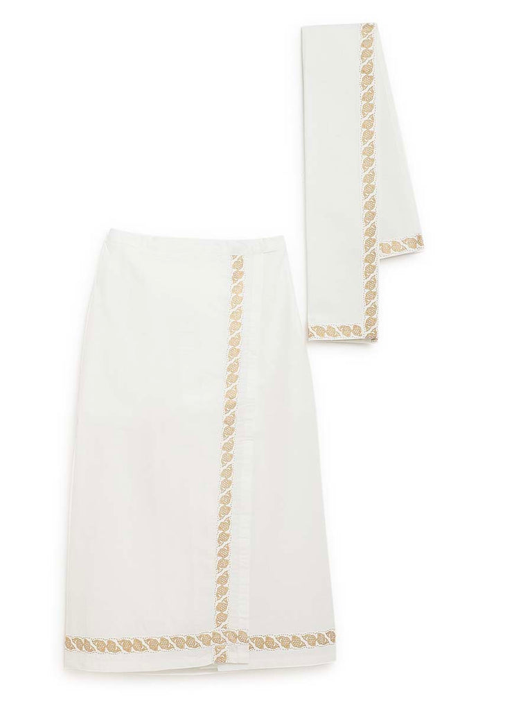 Buy Mundu Dhoti / Angvastram by Tiber Taber Kids