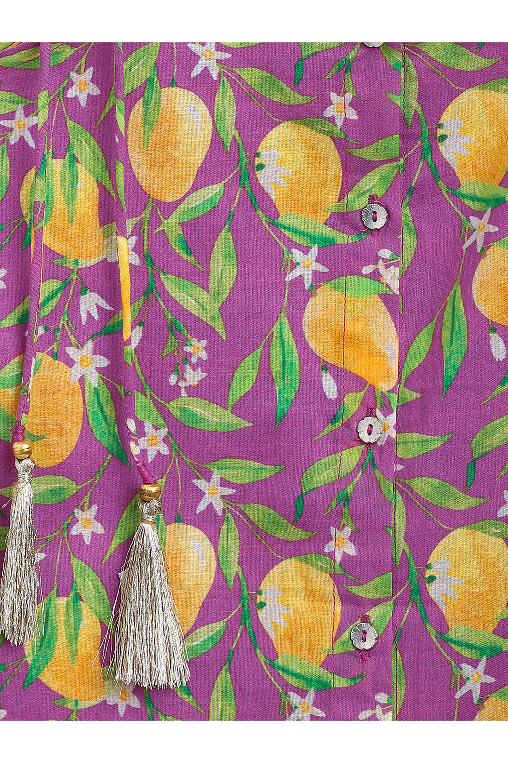 Buy girls straight strappy sharara set printed mango purple