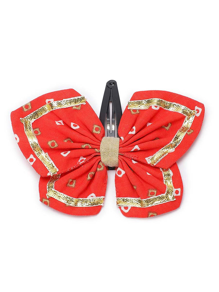 Buy Girl Pattu Pavdai & Hairclip Combo Set-Green by Tiber Taber Kids